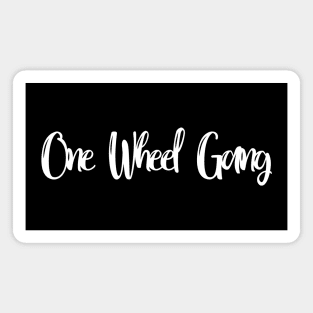 One Wheel Gang Unicycling Magnet